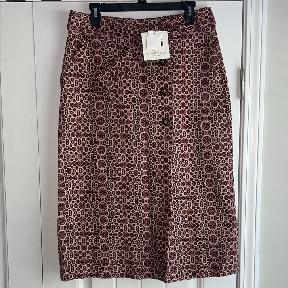 NWT Marie Oliver Asymmetric Midi Skirt